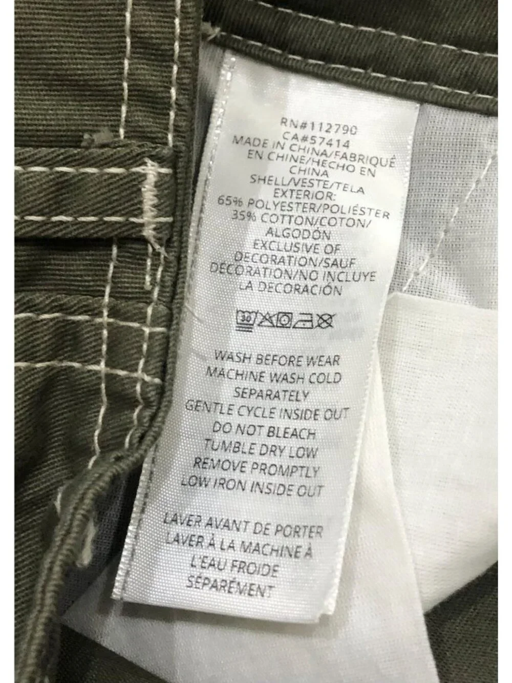 True Religion Mens Size 36x32 Green Stitch Cargo Jeans New with $169 Tags